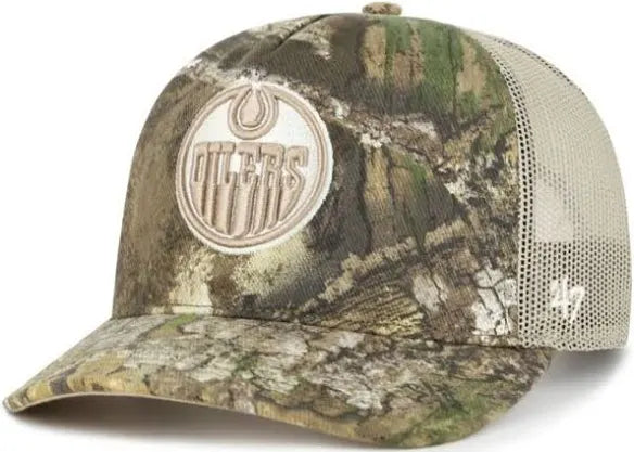 47 NHL EDMONTON OILERS REALTREE APX TRUCKER MESH HITCH RF ADJUSTABLE - CAMO