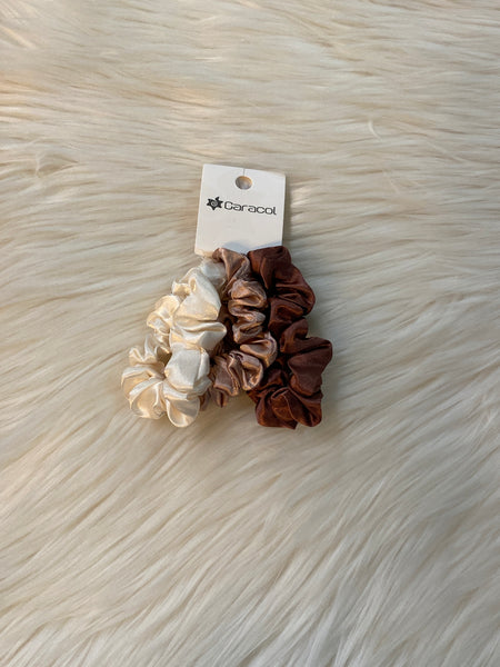 Set of 3 Satin Scrunchies - Blush