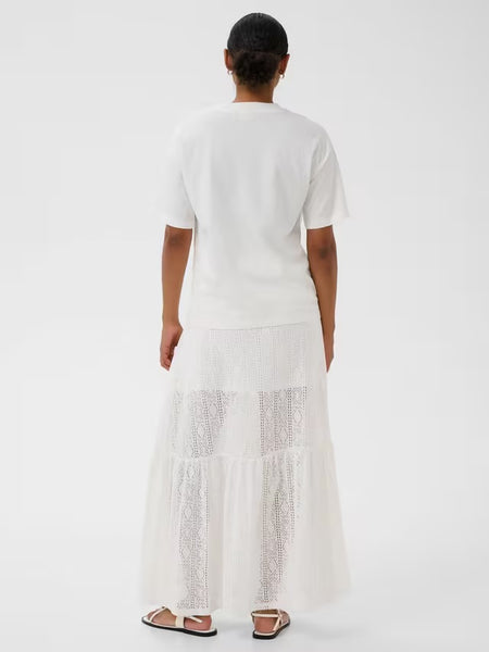 Donna Crochet Maxi Skirt - Chalk