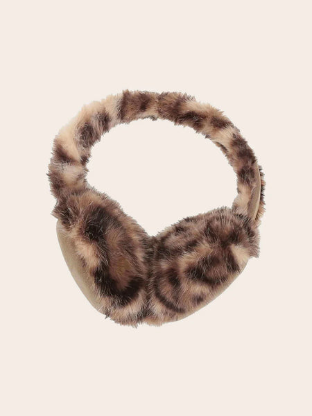 LOEVENICH FAUX LEATHER EARMUFFS WITH LEOPARD PATTERN