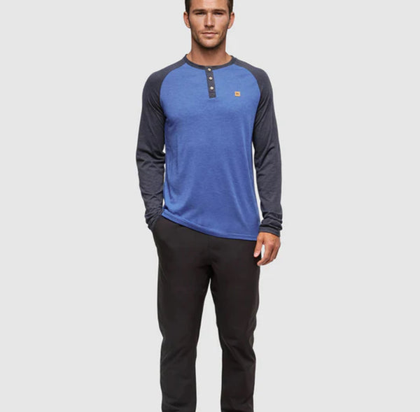 Baker Henley Longsleeve- seaport heather midnight