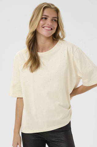 Leona Studs T-Shirt - Birch