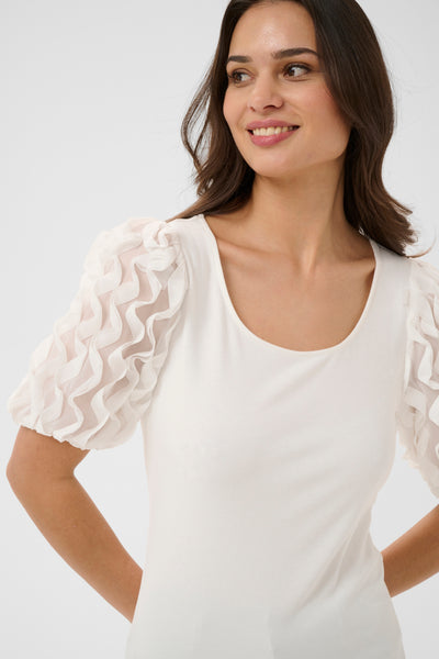 Lindsay Frill Tee - White