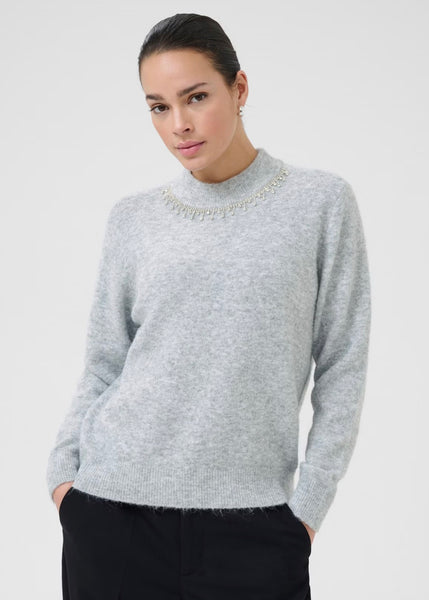 Roxy Pullover - Light Grey Melang