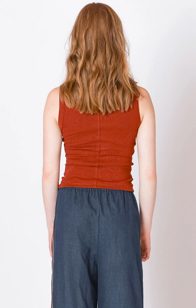 Suzie Ribbed Tank - Golden Hour