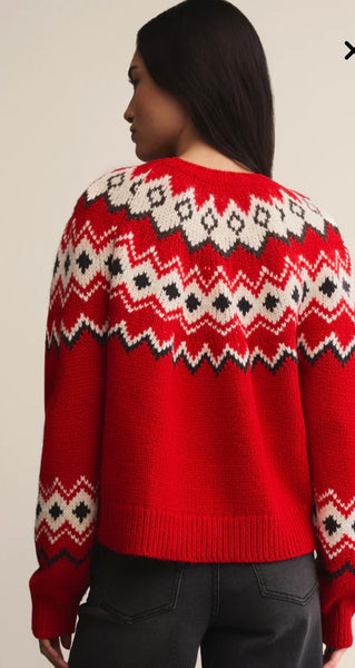 Adornment Sweater - Festive Red