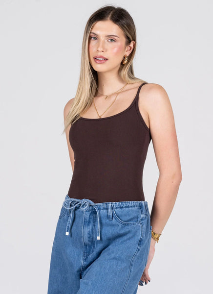 BAMBOO LOW CUT CAMI- OS