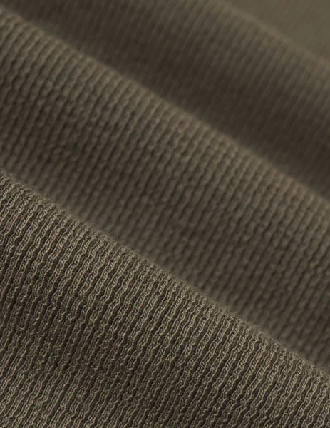 RENAE SLUB RIB LONG SLEEVE TOP- Khaki