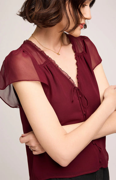 Carlotta Blouse- Merlot