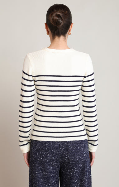 TATE STRIPE SWEATER TOP