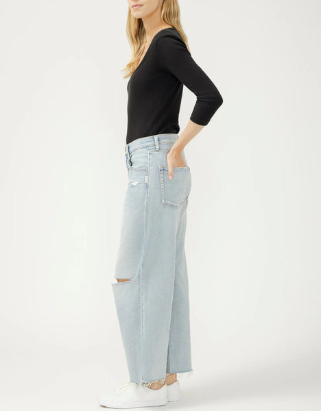 BE EASY WIDE LEG CROP - Malaga