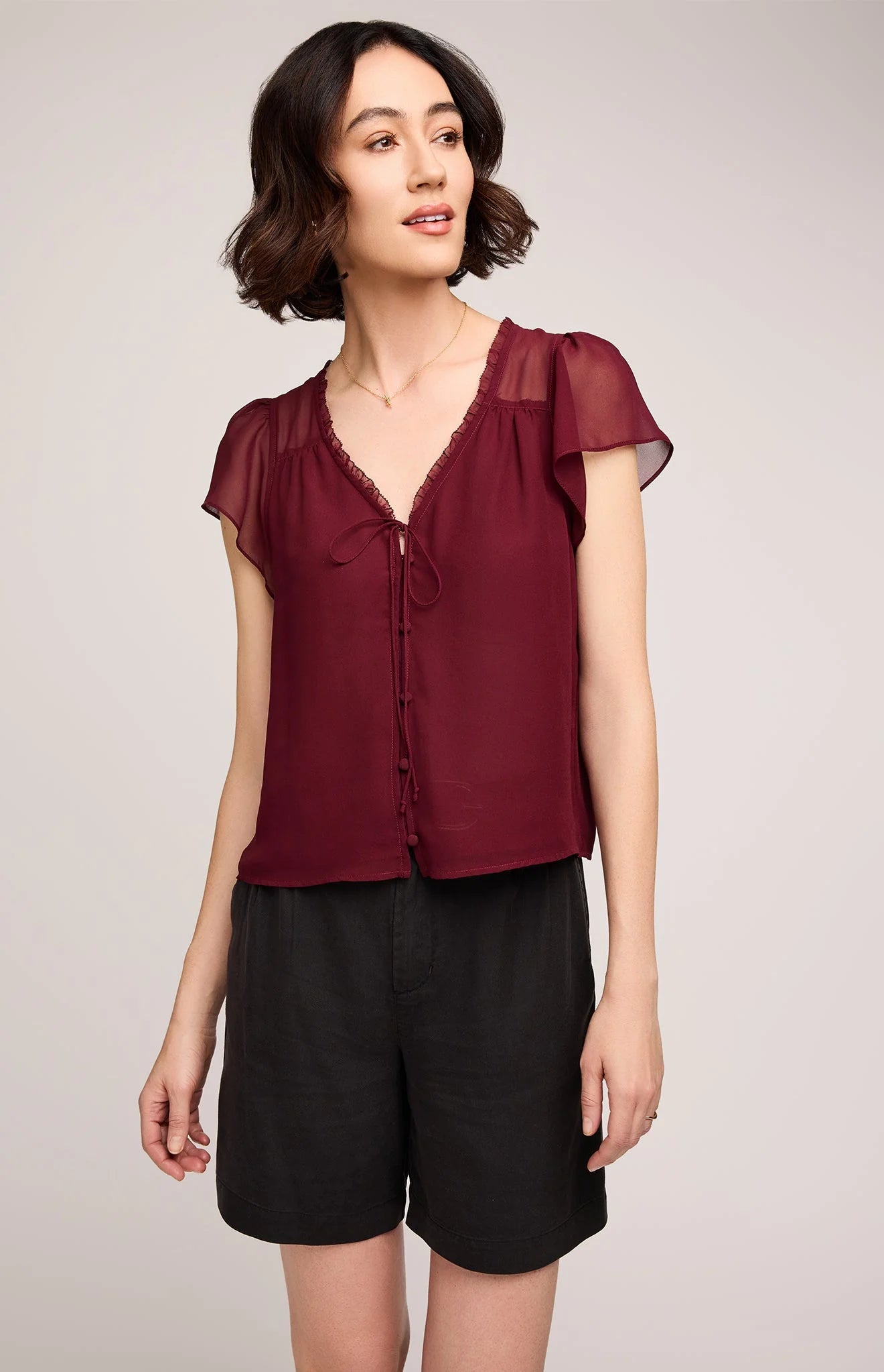 Carlotta Blouse- Merlot