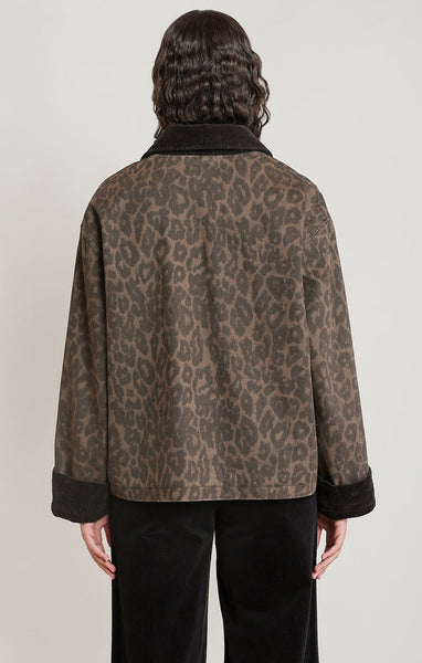 Rowen Leopard Denim Jacket