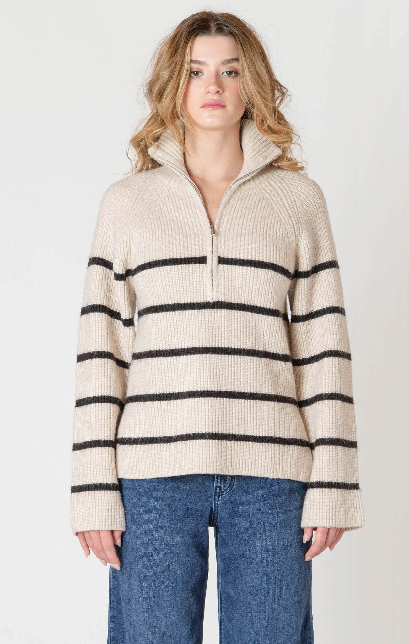 ADDISON HALF-ZIP LONGLINE SWEATER