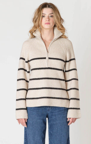ADDISON HALF-ZIP LONGLINE SWEATER