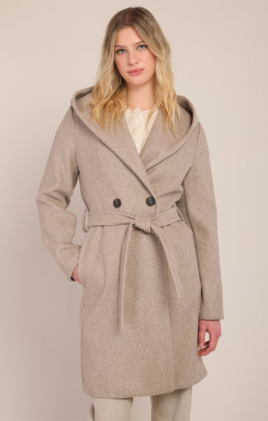 BLAIR BELTED HOODED COAT