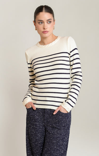 TATE STRIPE SWEATER TOP