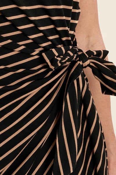Stella Stripe Dress - Beige/Black