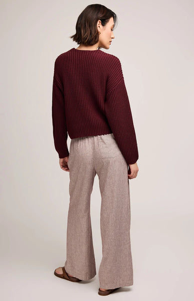 Ellie Pant- Merlot Stripe