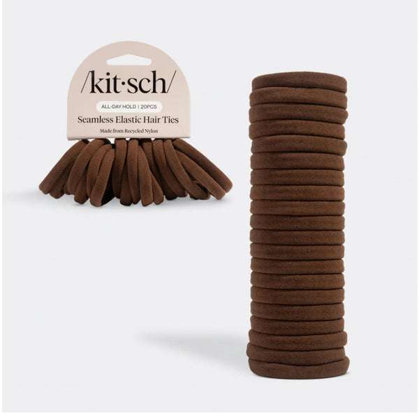 Seamless Hair Elastics - Chocolate