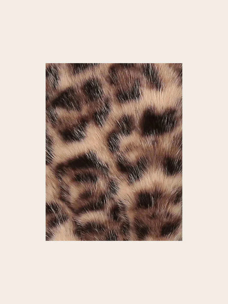 LOEVENICH FAUX LEATHER EARMUFFS WITH LEOPARD PATTERN