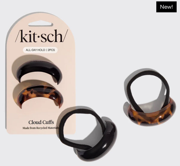 Black & Tort Cloud Cuffs - Medium