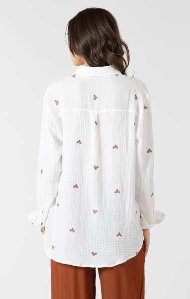 SAMMY TEXTURED BUTTON FRONT BLOUSE