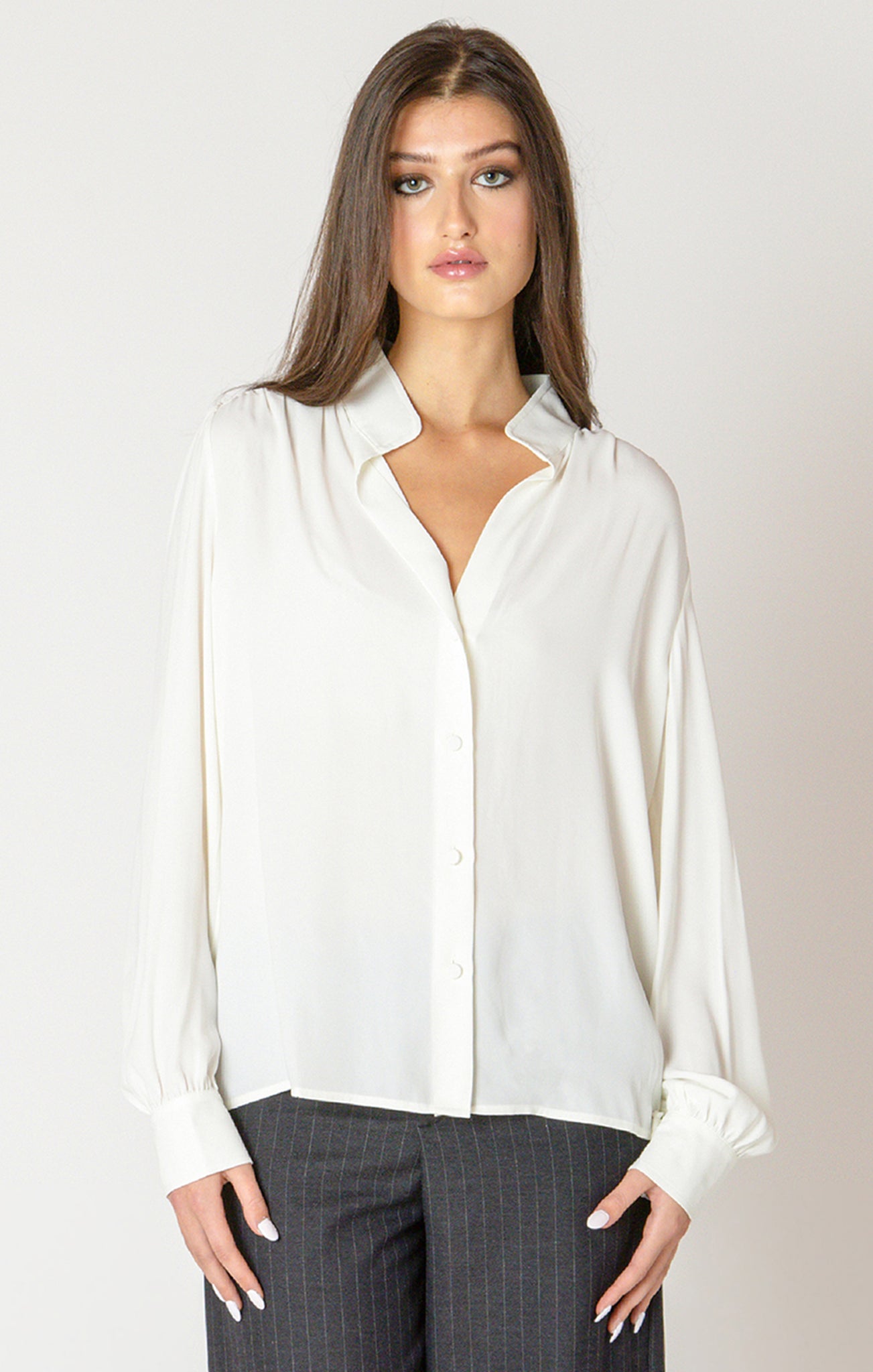REECE RELAXED BUTTON FRONT BLOUSE