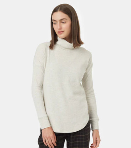 TreeWaffle Turtleneck Longsleeve - Vintage White Heather