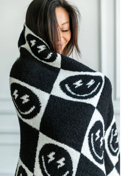 Black Bolt Smile Blanket