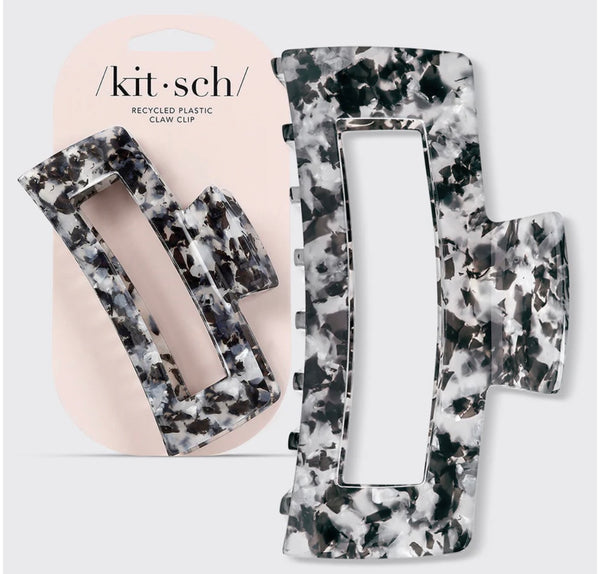 Marble Claw Clip - Black