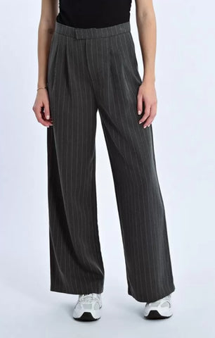 Sienna Striped Wide Leg Trousers - Grisa