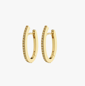 ANAYA recycled ￼crystal hoops - gold plated