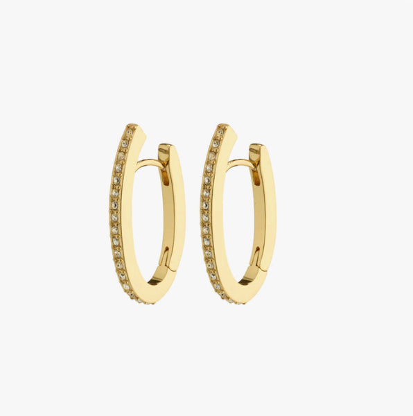 ANAYA recycled ￼crystal hoops - gold plated