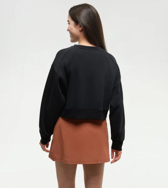 Bluffs Cropped Crew - Black