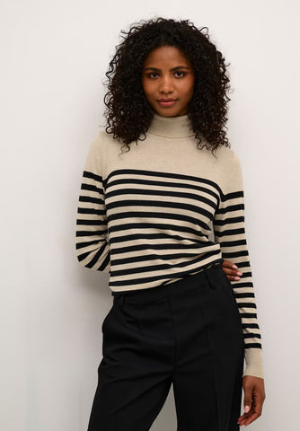 Lizza Striped Turtleneck