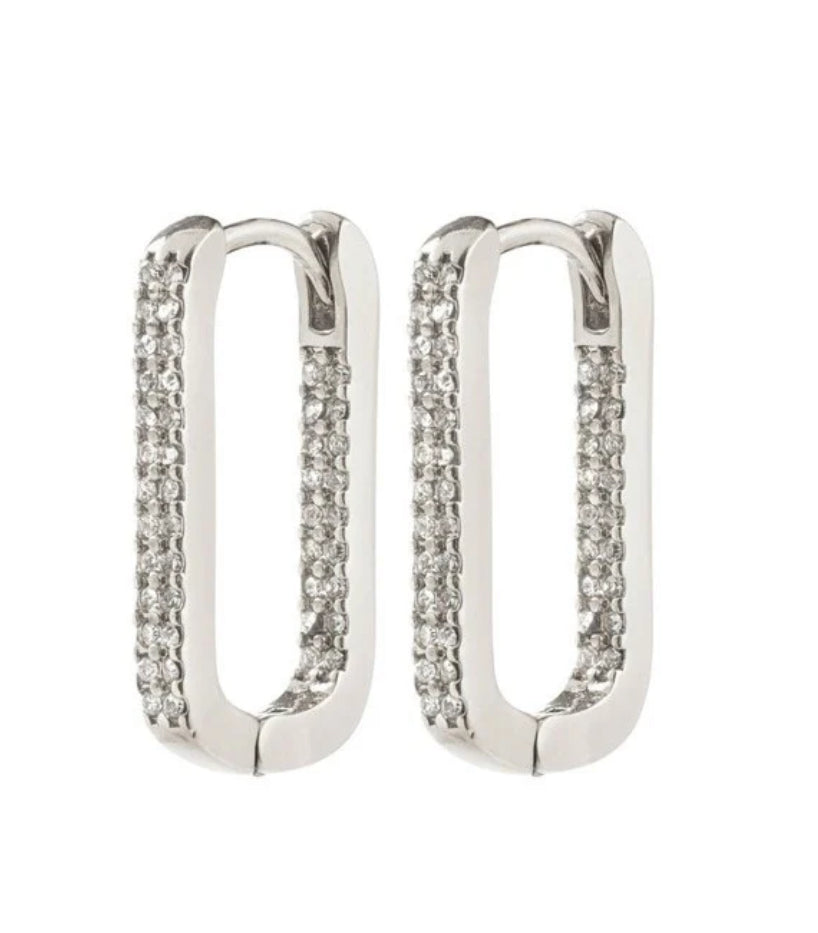PHASE OVAL HOOP EARRING