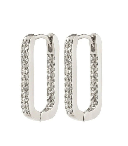PHASE OVAL HOOP EARRING