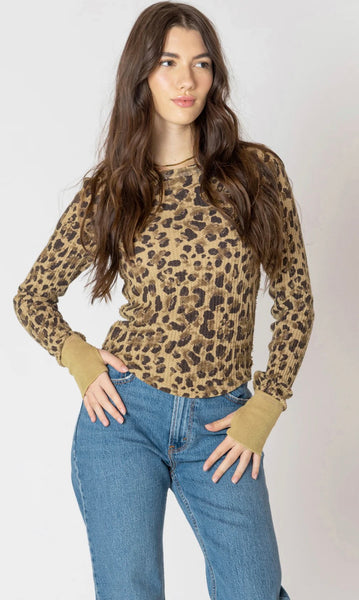 Printed Thermal Tee - Tonal Cheetah