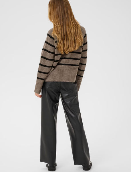 Erin Knit Pullover - Morel Melange Black