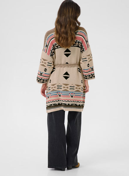 Etta Cardigan - Ethnic Red and Blue