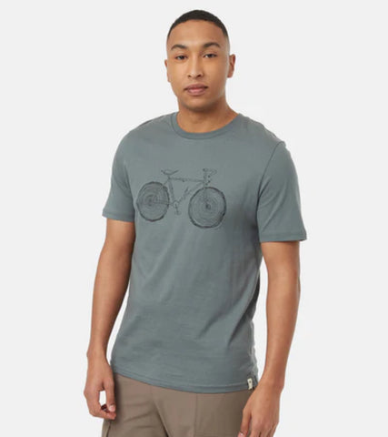 Organic Cotton Graphic Tee- Light Urban Green Meteorite Black