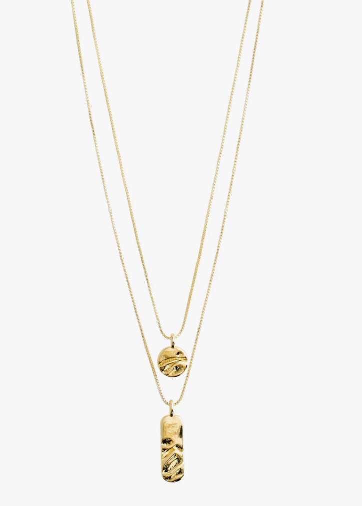 BLINK recycled necklace 2 in 1 - gold plated