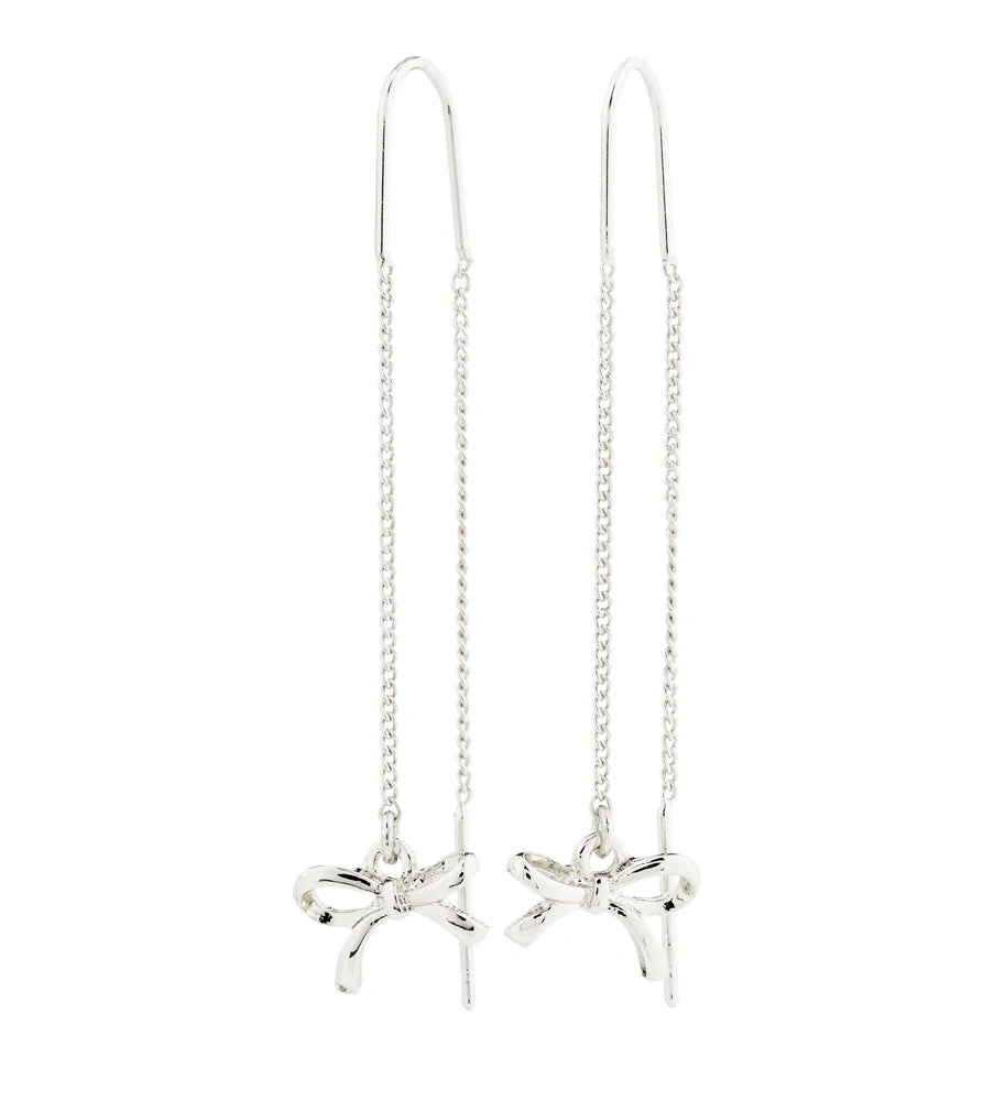 LYSANDRA RECYCLED CHAIN EARRINGS Silver Plated