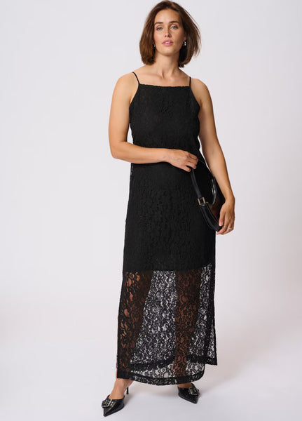 Lora Lace Dress - Deep Black