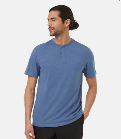 Treeblend Henley T-Shirt- canyon blue