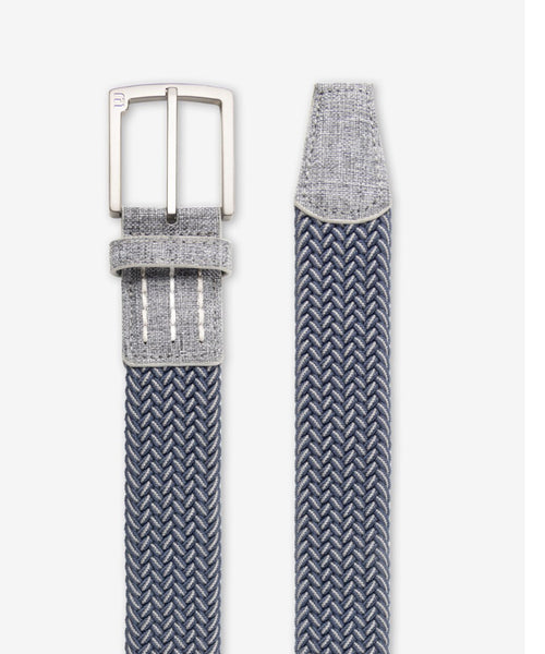 CHEERS 2.0 STRETCH WOVEN BELT- dark blue/grey