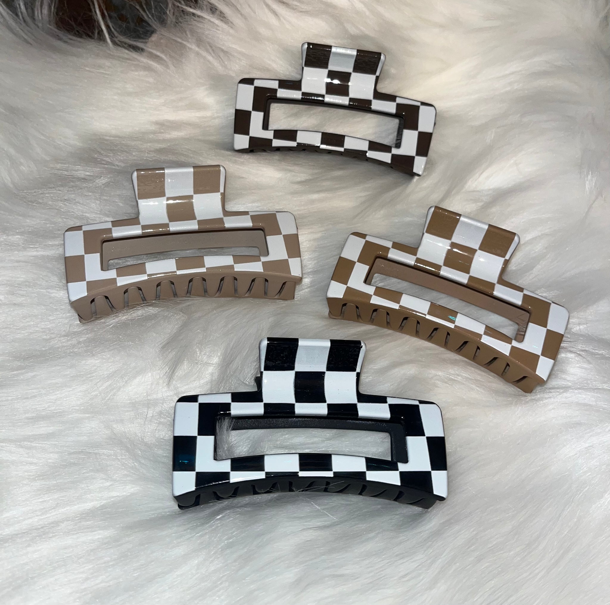 CHECKERED HAIR CLIP