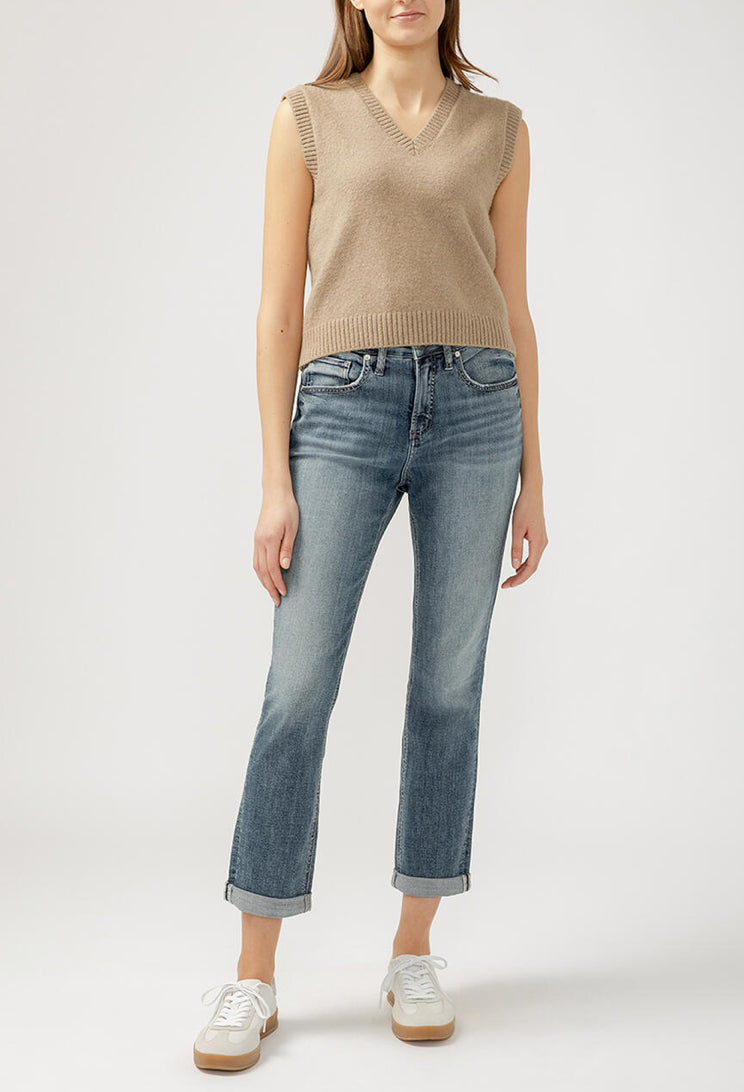 Beau Boyfriend Fit High Rise Slim Leg - Indigo