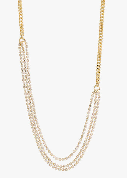 BLINK crystal necklace - gold plated
